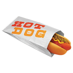 ESBGC300432 - Foil-paper Bag "king Hot Dog", 12" X 3 1-2", Orange, Red, Silver, 1000-carton