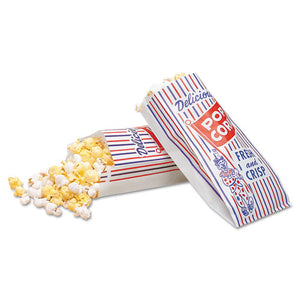 ESBGC300471 - Pinch-Bottom Paper Popcorn Bag, 4w X 1-1-2d X 8h, Blue-red-white, 1000-carton