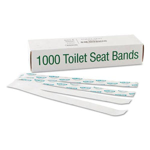 ESBGC300591 - Sani-shield Printed Toilet Seat Band, Paper, Blue-white, 16" Wide X 1-1-2" Deep