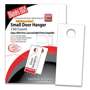 Small Micro-perforated Door Hangers, 67 Lb, 8.5 X 11, White, 3 Hangers-sheet, 50 Sheets-pack