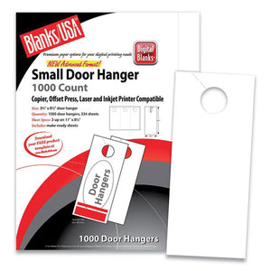 Small Micro-perforated Door Hangers, 67 Lb, 8.5 X 11, White, 3 Hangers-sheet, 334 Sheets-pack