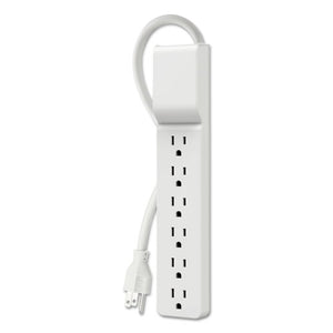 ESBLKBE10600010 - Home-office Surge Protector, 6 Outlets, 10 Ft Cord, 720 Joules, White