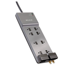 ESBLKBE10823006 - Home-office Surge Protector, 8 Outlets, 6 Ft Cord, 3990 Joules, Gray