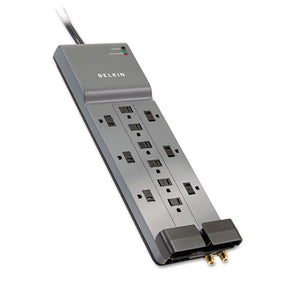 ESBLKBE11223008 - Professional Series Surgemaster Surge Protector, 12 Outlets, 8 Ft Cord