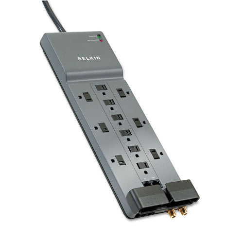 ESBLKBE11223410 - Professional Series Surgemaster Surge Protector, 12 Outlets, 10 Ft Cord