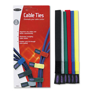 ESBLKF8B024 - Multicolored Cable Ties, 6-pack
