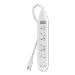 ESBLKF9D16012 - Power Strip, 6 Outlets, 12 Ft Cord, White