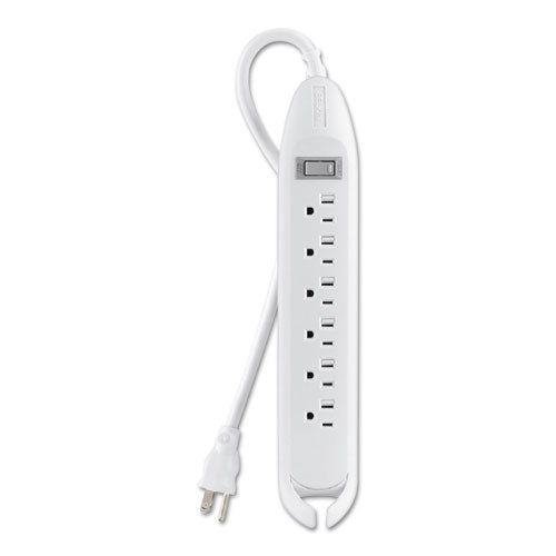 ESBLKF9D16012 - Power Strip, 6 Outlets, 12 Ft Cord, White