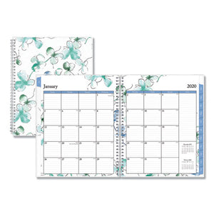 Lindley Weekly-monthly Wirebound Planner, 11 X 8.5, White-blue, 2021