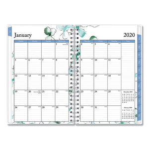 Lindley Weekly-monthly Wirebound Planner, 11 X 8.5, White-blue, 2021