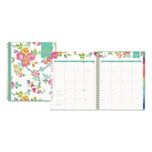 ESBLS103618 - DAY DESIGNER CYO WEEKLY-MONTHLY PLANNER, 8 1-2 X 11, WHITE-FLORAL, 2019
