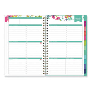 ESBLS103619 - DAY DESIGNER CYO WEEKLY-MONTHLY PLANNER, 5 X 8, WHITE-FLORAL, 2019