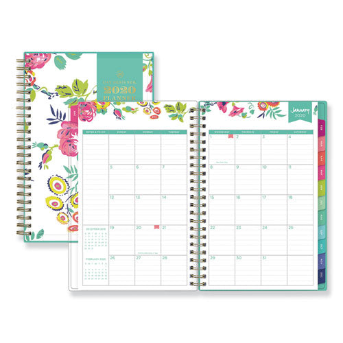 ESBLS103619 - DAY DESIGNER CYO WEEKLY-MONTHLY PLANNER, 5 X 8, WHITE-FLORAL, 2019