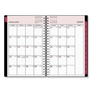 Classic Red Weekly-monthly Planner, Open Scheduling, 8 X 5, Black Cover, 2021