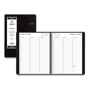 Aligned Weekly Appointment Planner, 11 X 8.25, Black, 2021