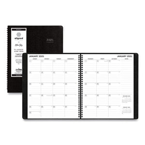 Aligned Monthly Planner, 11 X 9, Black, 2021