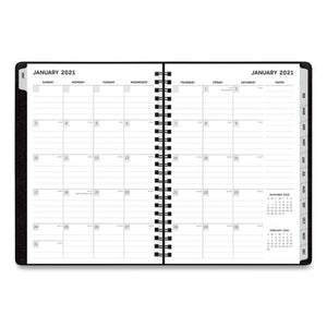 Aligned Monthly Notes Planner, 8.63 X 5.88, Black, 2021