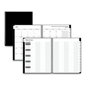 Solid Black Teacher's Weekly-monthly Lesson Planner, Two-page Spread (nine Classes), 11 X 8.5, Black Cover, 2021 To 2022