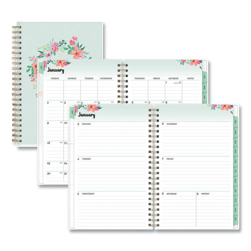 Frosted Weekly-monthly Planner, 9 X 7, Laurel, 2022