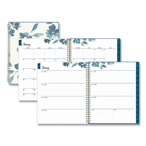 Frosted Weekly-monthly Planner, 11 X 8.5, Bakah Blue, 2022