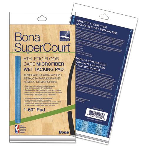ESBNAAX0003499 - Supercourt Athletic Floor Care Microfiber Wet Tacking Pad, 60", Light-dark Blue