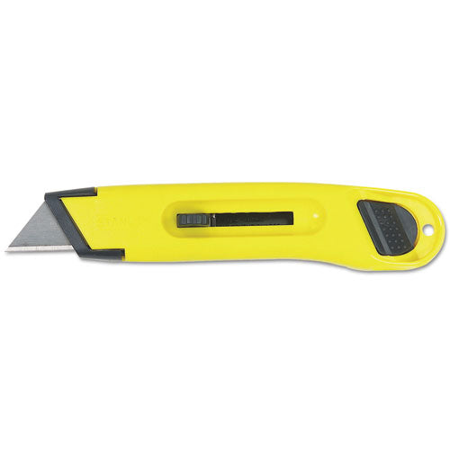 ESBOS10065 - Plastic Light-Duty Utility Knife W-retractable Blade, Yellow