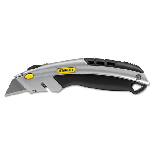 ESBOS10788 - Curved Quick-Change Utility Knife, Stainless Steel Retractable Blade, 3 Blades