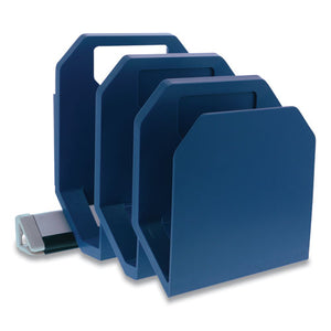 Konnect File Organizer, 3 Sections, Letter Size Files, 7.25 X 4 X 9.25, Blue