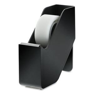 Konnect Slim-design Tabletop Tape Dispenser, Plus One Roll Of 0.75" X 1000" Tape, 1" Core, Plastic, Black