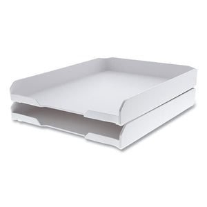 Konnect Stackable Letter Tray, 1 Section, Letter Size Files, 10.13 X 12.25 X 1.63, White
