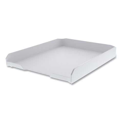 Konnect Stackable Letter Tray, 1 Section, Letter Size Files, 10.13 X 12.25 X 1.63, White