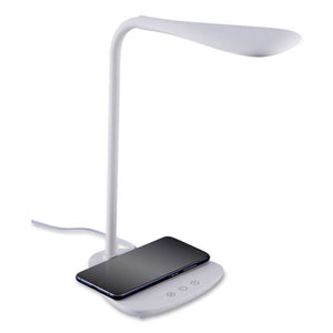 Flexible Wireless Charging Led Desk Lamp, 12.88"h, White