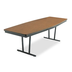 ESBRKECT368WA - Economy Conference Folding Table, Boat, 96w X 36d X 30h, Walnut-black