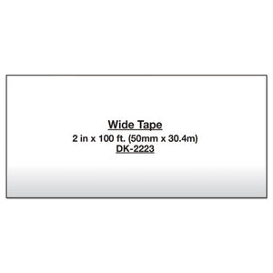 Continuous Paper Label Tape, 2" X 100 Ft, Black-white