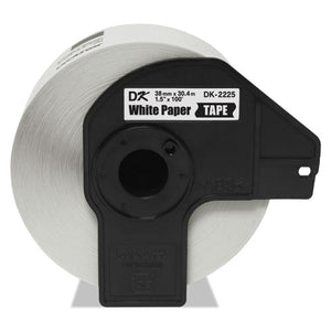 Continuous Paper Label Tape, 1.5" X 100 Ft, Black-white