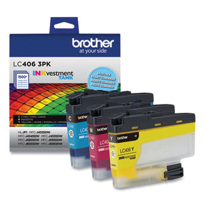 Lc4063pk Inkvestment Ink, 1,500 Page-yield, Cyan-magenta-yellow, 3 Pack
