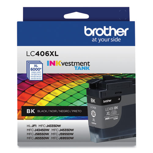 Lc406xlbks Inkvestment High-yield Ink, 6.000 Page-yield, Black
