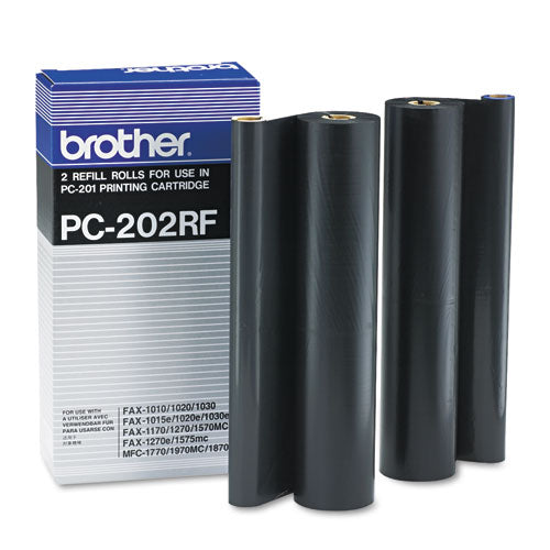 Pc-202rf Thermal Transfer Refill Roll, 450 Page-yield, Black, 2-pack