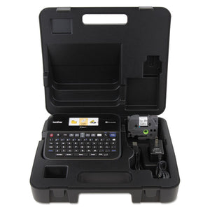 Pt-d600vp Pc-connectable Label Maker With Color Display And Carry Case, 30 Mm-s Print Speed, 8 X 7.63 X 3.38