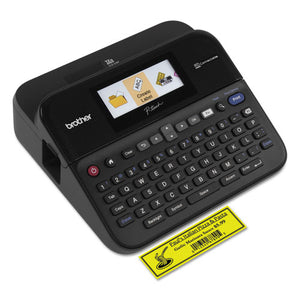 Pt-d600vp Pc-connectable Label Maker With Color Display And Carry Case, 30 Mm-s Print Speed, 8 X 7.63 X 3.38