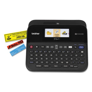 Pt-d600 Pc-connectable Label Maker With Color Display, 30 Mm-s Print Speed, 8 X 7.63 X 3.38