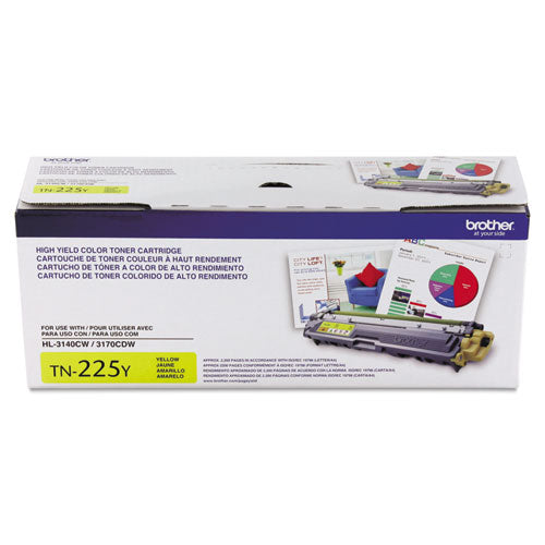 Tn225y High-yield Toner, 2,200 Page-yield, Yellow