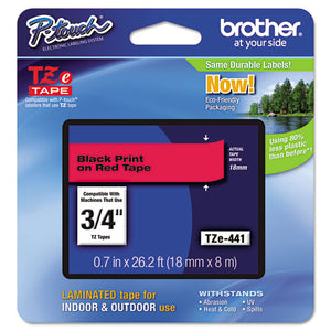 Label,3-4" Blk-red