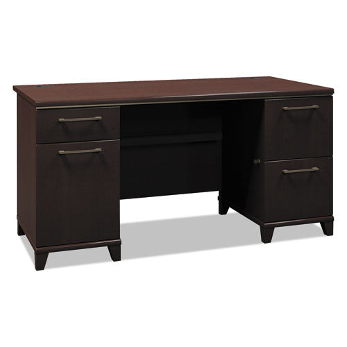 ESBSH2960MCA103 - Enterprise Collection 60w Double Pedestal Desk, Mocha Cherry (box 1 Of 2)