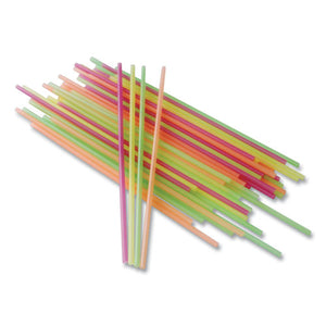 Neon Sip Sticks, 5.5", Assorted, 1,000-pack
