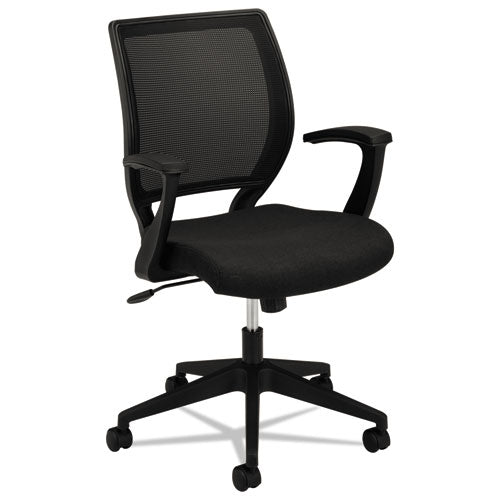 ESBSXVL521VA10 - HVL521 SERIES MID-BACK WORK CHAIR, MESH BACK, FABRIC SEAT, BLACK