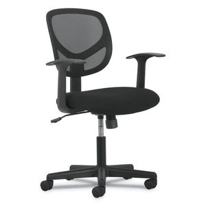 ESBSXVST102 - 1-OH-TWO MID-BACK TASK CHAIR, BLACK MESH BACK-BLACK FABRIC SEAT W-ARMS
