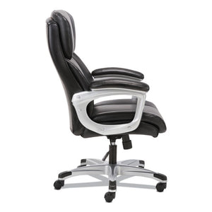 3-fifteen Executive High-back Chair, Supports Up To 225 Lbs., Black Seat-black Back, Aluminum Base