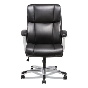 3-fifteen Executive High-back Chair, Supports Up To 225 Lbs., Black Seat-black Back, Aluminum Base