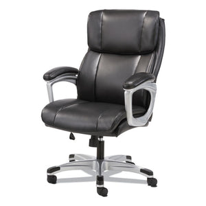 3-fifteen Executive High-back Chair, Supports Up To 225 Lbs., Black Seat-black Back, Aluminum Base